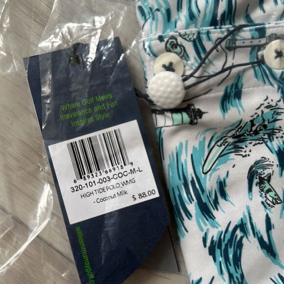 WILLIAM MURRY HIGH TIDE POLO L NWT IN PACKAGING - Picture 3 of 4